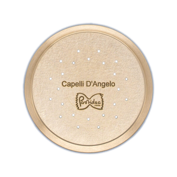 FAT56-094S Die for Capelli D'Angelo bronze screen is compatible with the Pastidea Pasta Machine, La Fattorina, Fimar MPF1.5, Arcobaleno AEX-10 or GGMGastro NMF5. No adapter is needed.