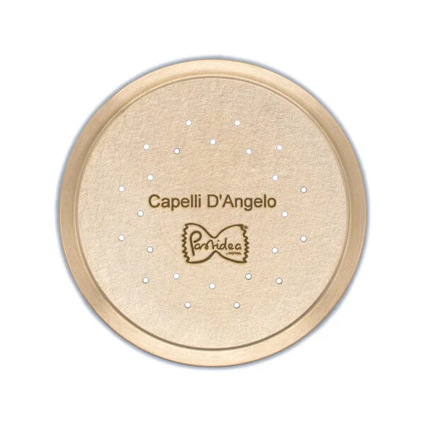 FAT56-094S Die for Capelli D'Angelo bronze screen is compatible with the Pastidea Pasta Machine, La Fattorina, Fimar MPF1.5, Arcobaleno AEX-10 or GGMGastro NMF5. No adapter is needed.