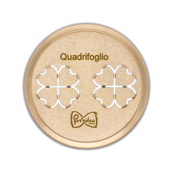 FAT56-088S Die for Quadrifoglio bronze screen is compatible with the Pastidea Pasta Machine, La Fattorina, Fimar MPF1.5, Arcobaleno AEX-10 or GGMGastro NMF5. No adapter is needed.