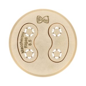 Filière en bronze assemblée Maccherone Strié compatible avec La Fattorina VIP2, VIP4, Fimar MPF 2.5, MPF 4, PF25E, PF40E, Arcobaleno AEX18, AEX20, GGM Gastro NMH13
