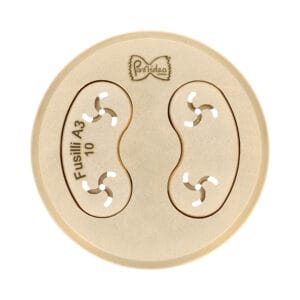 Trafila assemblata in bronzo Fusilli A3 10mm compatibile con La Fattorina VIP2, VIP4, Fimar MPF 2.5, MPF 4, PF25E, PF40E