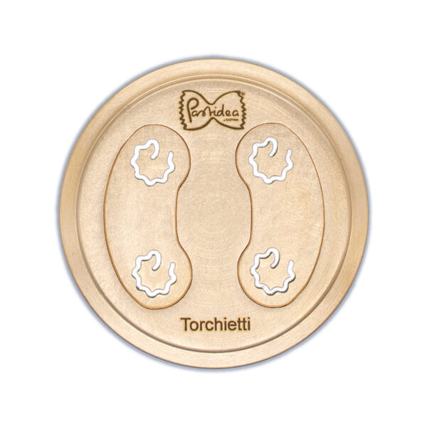 FAT56-045S Die for Torchietti bronze screen is compatible with the Pastidea Pasta Machine, La Fattorina, Fimar MPF1.5, Arcobaleno AEX-10 or GGMGastro NMF5. No adapter is needed.