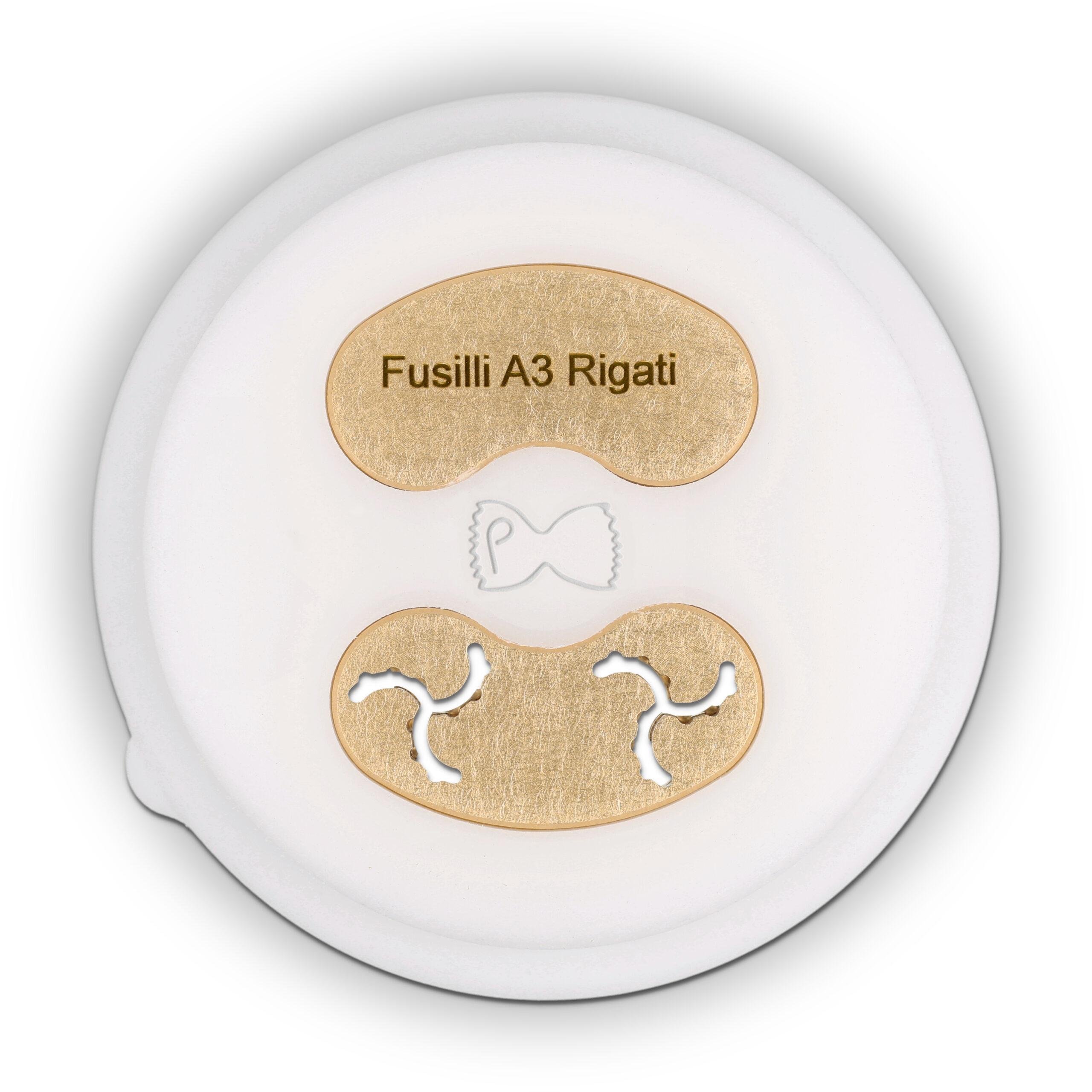 Filière en bronze et POM Fusilli A3 Rayé pour Philips Pasta Maker Avance et Série 7000