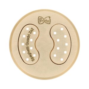 Filière en bronze assemblée Spaghetti Quadri Chitarra 2x2mm compatible avec La Fattorina VIP2, VIP4, Fimar MPF 2.5, MPF 4, PF25E, PF40E, Arcobaleno AEX18, AEX20, GGM Gastro NMH13