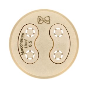 Filière en bronze assemblée Maccherone lisse compatible avec La Fattorina VIP2, VIP4, Fimar MPF 2.5, MPF 4, PF25E, PF40E, Arcobaleno AEX18, AEX20, GGM Gastro NMH13