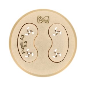 Filière en bronze assemblée Fusilli A3 8.5mm compatible avec La Fattorina VIP2, VIP4, Fimar MPF 2.5, MPF 4, PF25E, PF40E, Arcobaleno AEX18, AEX20, GGM Gastro NMH13