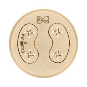 Filière en bronze assemblée Fusilli A4 ( 4p ) 9mm compatible avec La Fattorina VIP2, VIP4, Fimar MPF 2.5, MPF 4, PF25E, PF40E, Arcobaleno AEX18, AEX20, GGM Gastro NMH13