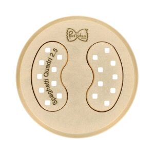 Filière en bronze assemblée Spaghetti Quadri Chitarra 2.5x2.5mm compatible avec La Fattorina VIP2, VIP4, Fimar MPF 2.5, MPF 4, PF25E, PF40E, Arcobaleno AEX18, AEX20, GGM Gastro NMH13