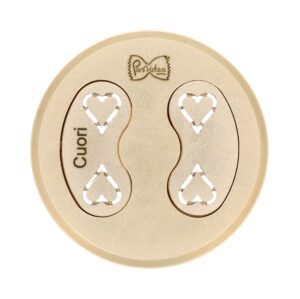 Filière en bronze assemblée Petits Coeurs compatible avec La Fattorina VIP2, VIP4, Fimar MPF 2.5, MPF 4, PF25E, PF40E, Arcobaleno AEX18, AEX20, GGM Gastro NMH13
