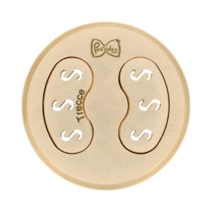 Filière en bronze assemblée Tresses Jumelles compatible avec La Fattorina VIP2, VIP4, Fimar MPF 2.5, MPF 4, PF25E, PF40E, Arcobaleno AEX18, AEX20, GGM Gastro NMH13