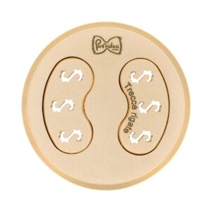Filière en bronze assemblée Tresses Jumelles Crête compatible avec La Fattorina VIP2, VIP4, Fimar MPF 2.5, MPF 4, PF25E, PF40E, Arcobaleno AEX18, AEX20, GGM Gastro NMH13