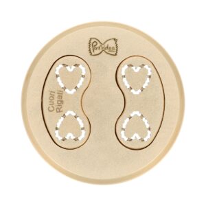 Filière en bronze assemblée Petits Coeurs Striés compatible avec La Fattorina VIP2, VIP4, Fimar MPF 2.5, MPF 4, PF25E, PF40E, Arcobaleno AEX18, AEX20, GGM Gastro NMH13