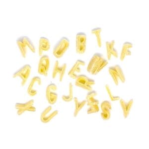 alfabeto pasta die
