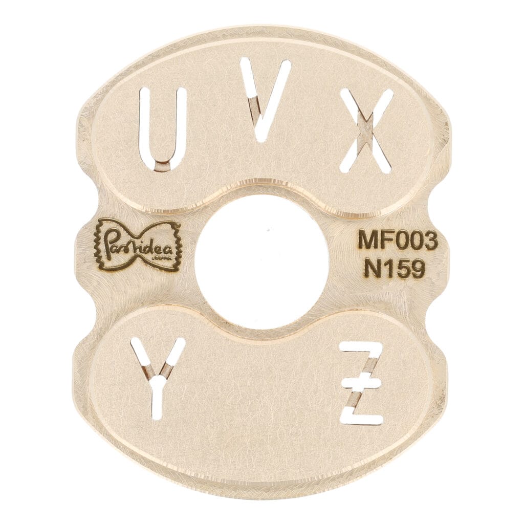 Pasta die insert [type 3] Alphabet Letters U-V-X-Y-Z » Pastidea