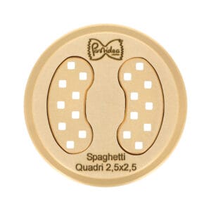 Filière en bronze assemblée Spaghetti Quadri Chitarra 2.5x2.5mm compatible avec Monferrina 59 et Monferrina Dolly
