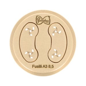 Filière en bronze assemblée Fusilli A3 8.5mm compatible avec Monferrina 59 et Monferrina Dolly