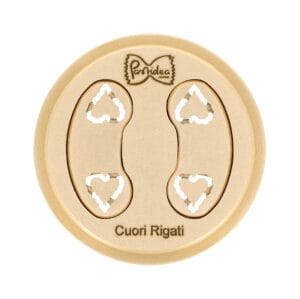 Matrize aus Bronze Kleine Herzen Gestreift für La Fattorina, Fimar MPF 1.5, Arcobaleno AEX10, GGMGastro NMF5, Bartscher