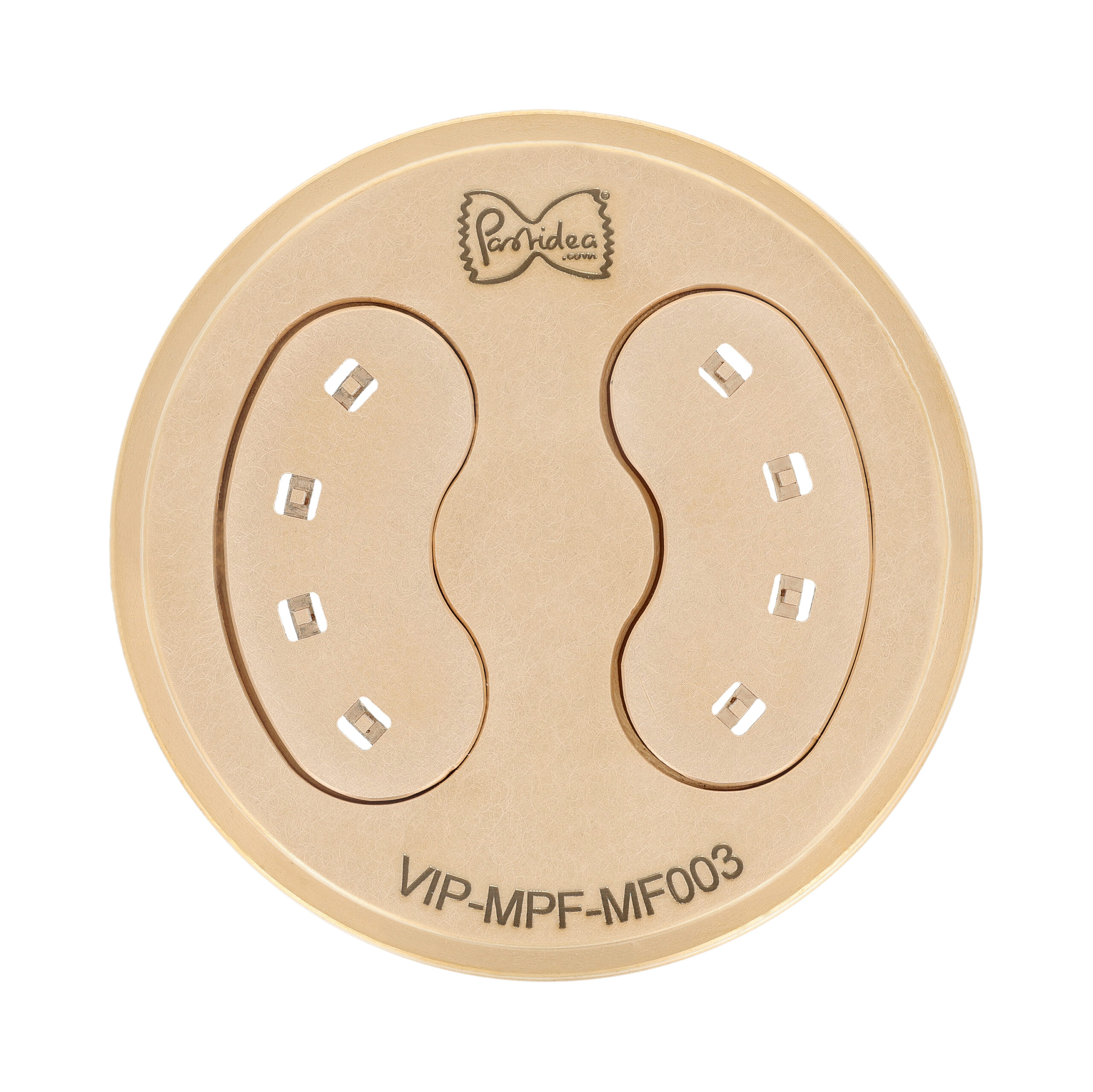 Montierte Bronzematrize Bucatini Quadri kompatibel mit La Fattorina VIP2, VIP4, Fimar MPF 2.5, MPF 4, PF25E, PF40E, Arcobaleno AEX18, AEX20, GGM Gastro NMH13